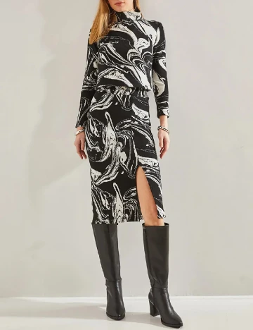 Compleu SHEIN, alb/negru