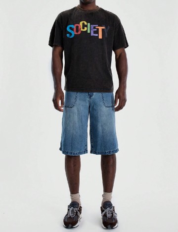 Tricou SHEIN, gri inchis