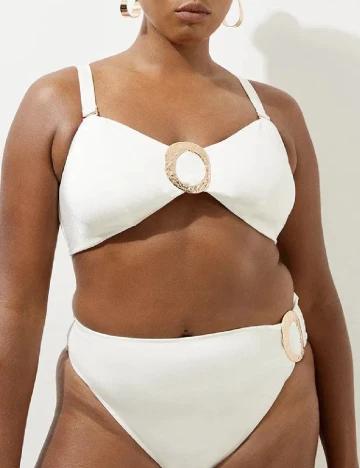 Sutien de baie Karen Millen Plus Size, alb Alb