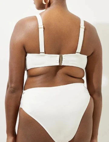 Sutien de baie Karen Millen Plus Size, alb Alb