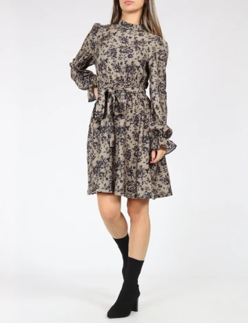 Rochie medie SHEIN, negru/verde