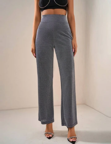 Pantaloni SHEIN, argintiu