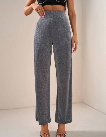 Pantaloni SHEIN, argintiu