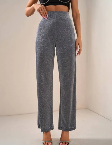 Pantaloni SHEIN, argintiu