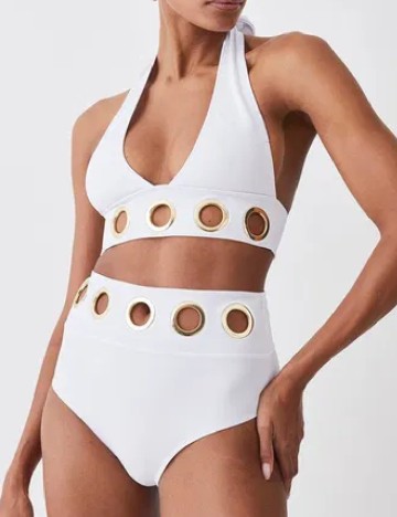 
						Sutien de baie Karen Millen, alb