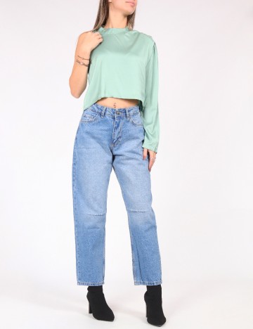 
						Blugi SHEIN, albastru deschis