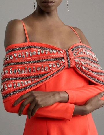 Rochie medie Karen Millen, portocaliu Portocaliu