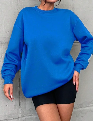 Bluza Oversize SHEIN, albastru Albastru