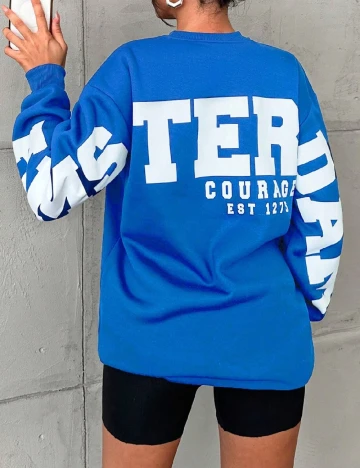 Bluza Oversize SHEIN, albastru Albastru