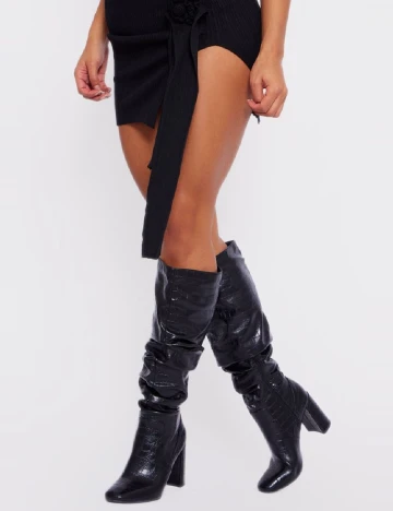 Cizme PrettyLittleThing, negru