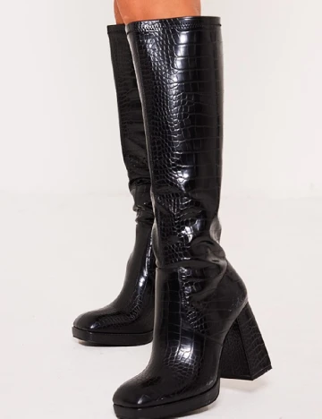 Cizme PrettyLittleThing, negru