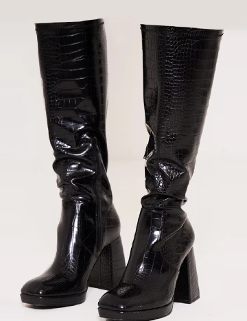 Cizme PrettyLittleThing, negru