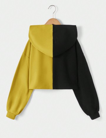 Hanorac Shein Kids, mustar/negru