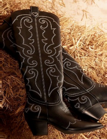 Cizme PrettyLittleThing, negru