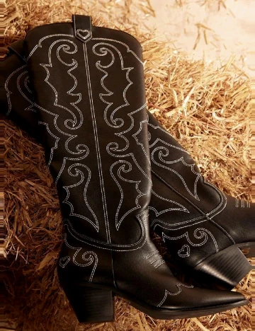 Cizme PrettyLittleThing, negru