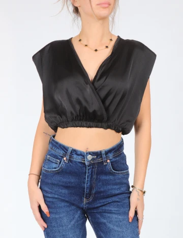 Top SHEIN, negru Negru