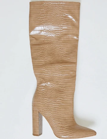 Cizme PrettyLittleThing, crem Crem