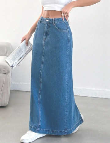 
						Fusta SHEIN, albastru deschis