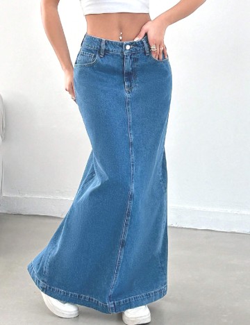 Fusta SHEIN, albastru deschis