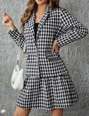 Compleu SHEIN, negru/alb Alb