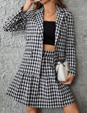 Compleu SHEIN, negru/alb Alb