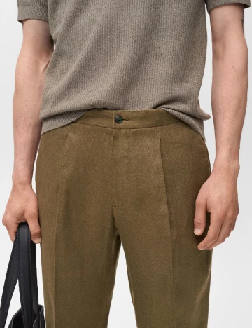 Pantaloni Mango, kaki