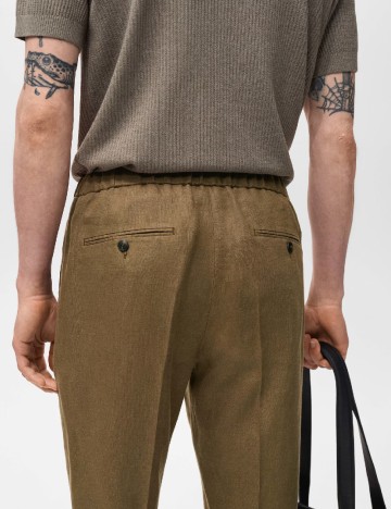 Pantaloni Mango, kaki