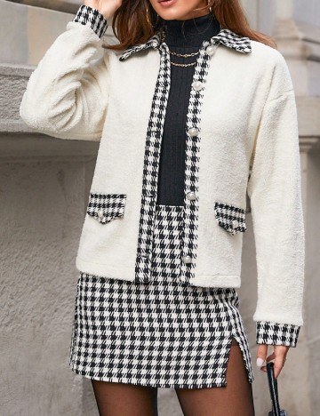 Compleu SHEIN, alb/negru