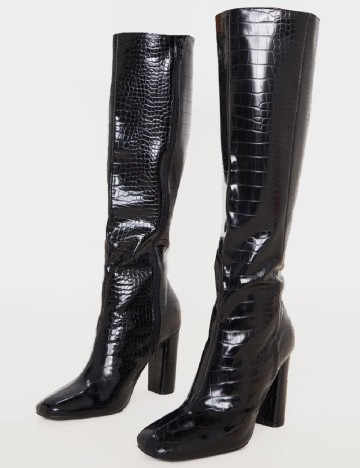 
						Cizme PrettyLittleThing, negru