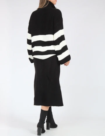 Compleu SHEIN, alb/negru Negru