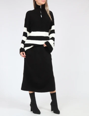 Compleu SHEIN, alb/negru Negru