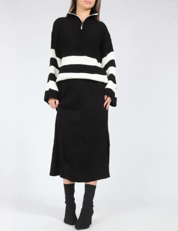 Compleu SHEIN, alb/negru Negru