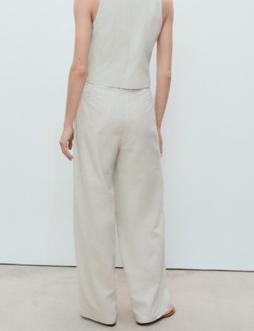 Pantaloni Mango, ecru