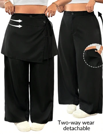 Pantaloni SHEIN CURVE, negru Negru