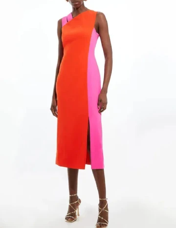Rochie medie Karen Millen, portocaliu/roz