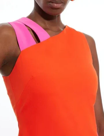 Rochie medie Karen Millen, portocaliu/roz