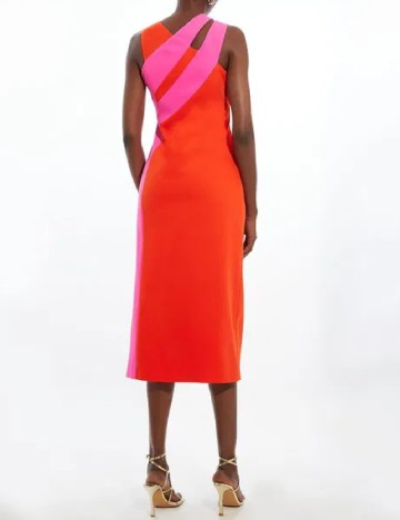Rochie medie Karen Millen, portocaliu/roz