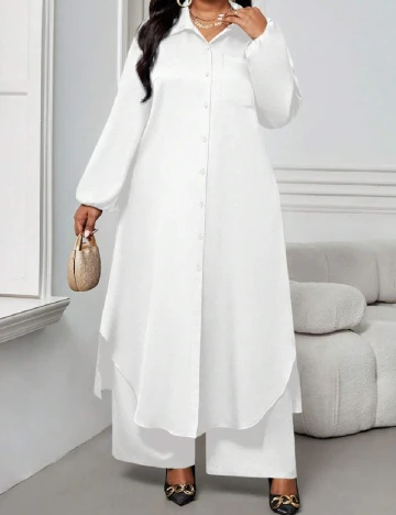 Compleu SHEIN CURVE, alb Alb