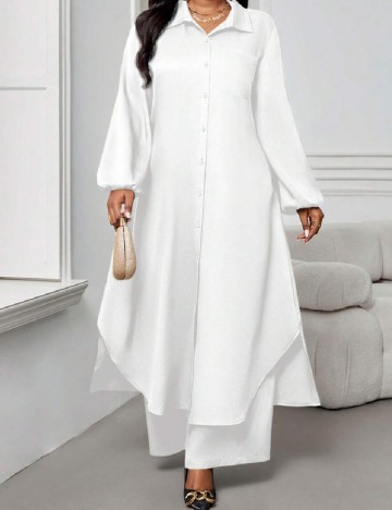 Compleu SHEIN CURVE, alb