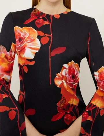 Rochie lunga Karen Millen, negru Negru