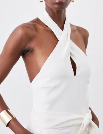 Salopeta Karen Millen, alb