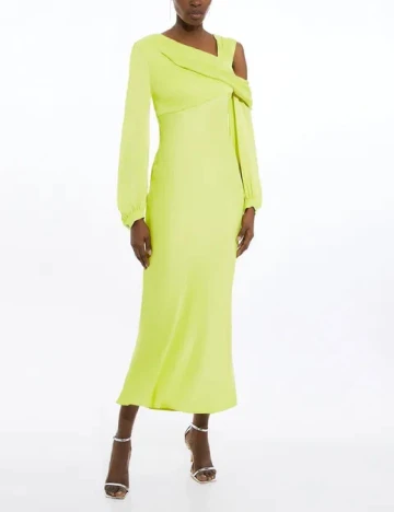 Rochie lunga Karen Millen, verde neon Verde