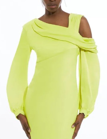 Rochie lunga Karen Millen, verde neon