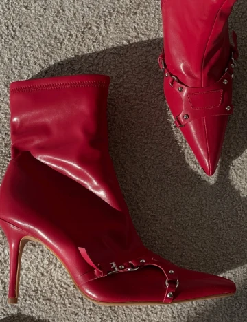 Botine PrettyLittleThing, rosu Rosu