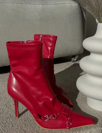 Botine PrettyLittleThing, rosu Rosu
