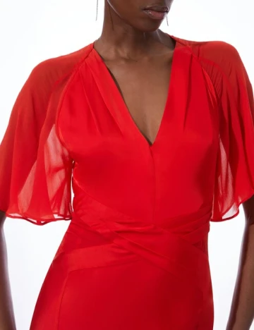 Rochie lunga Karen Millen, rosu