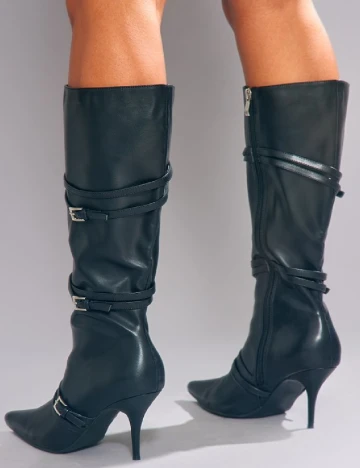 Cizme PrettyLittleThing, negru