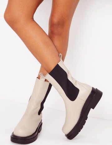 Ghete PrettyLittleThing, crem