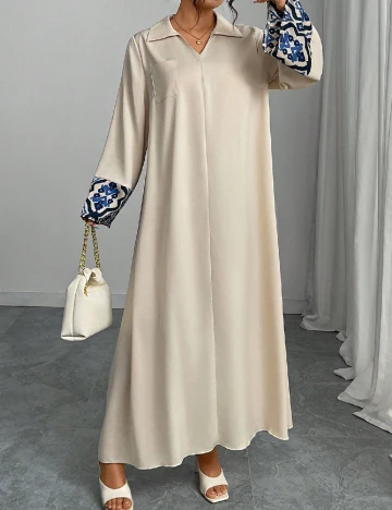 Rochie lunga SHEIN, crem Crem