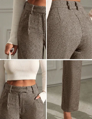 Pantaloni SHEIN, maro